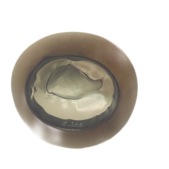 Vintage camel stylish velour retro casual fedora Structure trim unisex hat OS - Picture 5 of 5